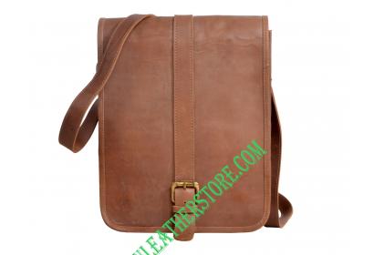 Mens Crazy Horse Leather Briefcase Vintage Tablet Document Business Bag Handbag